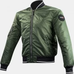 Budget 😀 Blouson Aviateur Moto Vert Olive Ls2 Brighton 👏