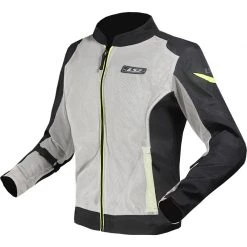De gros ⌛ Blouson Moto Eté Ls2 Airy CE Lady Perforé Gris Noir Jaune Fluo 🤩