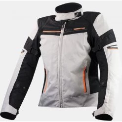 Meilleure affaire 🔥 Blouson Moto Technique Ls2 Shadow Lady Gris Noir Orange 🧨