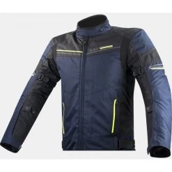 Meilleure affaire 🧨 Blouson Moto Technique Ls2 Shadow Man Bleu Jaune Noir 😉