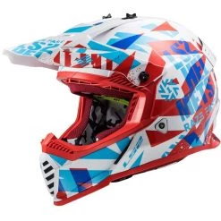 Meilleur prix 😍 Casque Cross Enduro Pour Enfant Moto Ls2 FAST MINI EVO Crusher Rouge Blanc 🔔