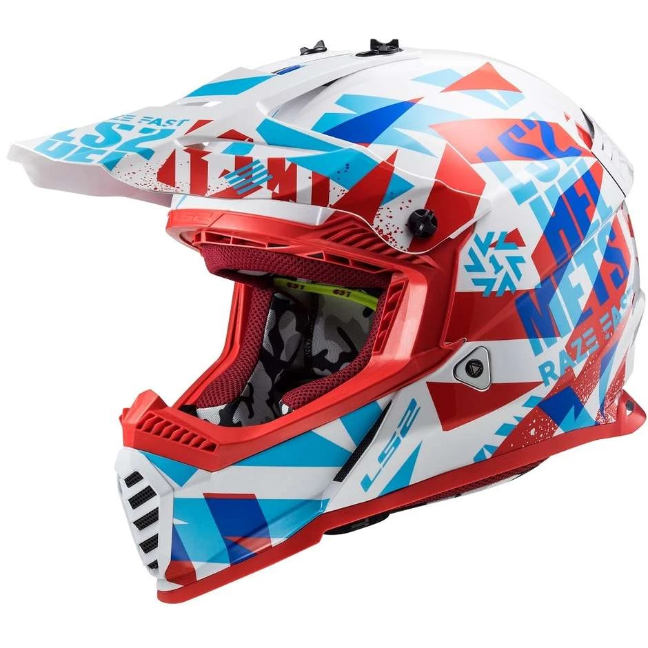 Meilleur prix 😍 Casque Cross Enduro Pour Enfant Moto Ls2 FAST MINI EVO Crusher Rouge Blanc 🔔