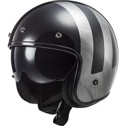 Vente flash 🛒 Casque De Moto En Fibre Fibre Custom Ls2 OF601 BOB Lines Black 👖 Jeans 🤩