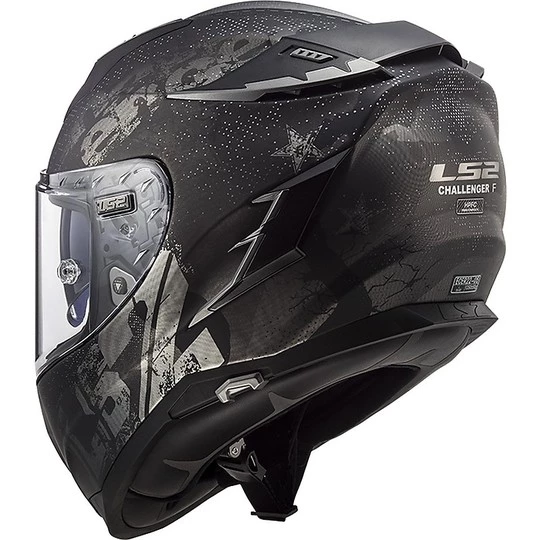 Sortie ✨ Casque De Moto En Fibre HPFC LS2 FF327 CHALLENGER Flex Matt Black 🔔 – Image 3
