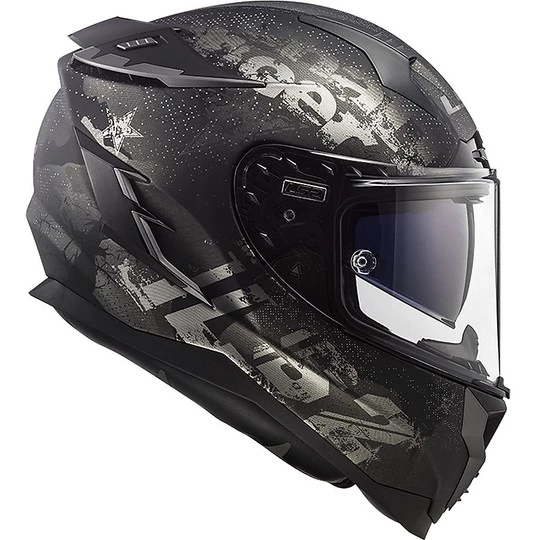 Sortie ✨ Casque De Moto En Fibre HPFC LS2 FF327 CHALLENGER Flex Matt Black 🔔 – Image 5
