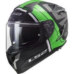 Coupon 👍 Casque De Moto En Fibre HPFC LS2 FF327 CHALLENGER Randy Black Glossy Green 🎉