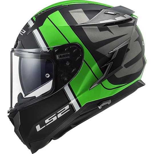 Coupon 👍 Casque De Moto En Fibre HPFC LS2 FF327 CHALLENGER Randy Black Glossy Green 🎉 – Image 7