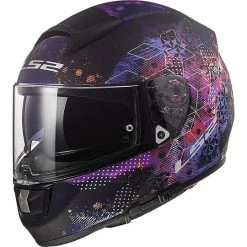 Bon marché ✔️ Casque De Moto En Fibre HPFC LS2 FF397 VECTOR Cosmos Black Matt Pink ⭐