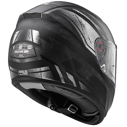 Meilleur prix 💯 Casque De Moto Intégral En Fibre LS2 FF397 Vecteur Rasoir Noir Mat Double Visière ⭐ – Image 2