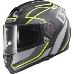 Bon marché ✔️ Casque De Moto Intégral En Fibre LS2 FF397 Vector Vantage Noir Mat / Jaune Haute Vision 😀
