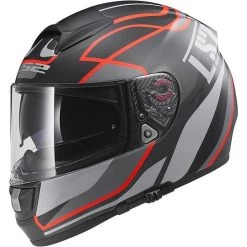 Grosses soldes ✨ Casque De Moto Intégral En Fibre LS2 FF397 Vector Vantage Noir Mat / Rouge 🎉