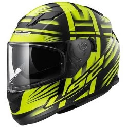 Tout neuf 💯 Casque De Moto Intégral LS2 FF320 Bang Noir Jaune Hy Vision Double Visière 🎁