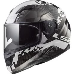 Coupon 😍 Casque De Moto Intégral LS2 FF320 Stream Evo HYPE Blanc Noir Titane 🎁