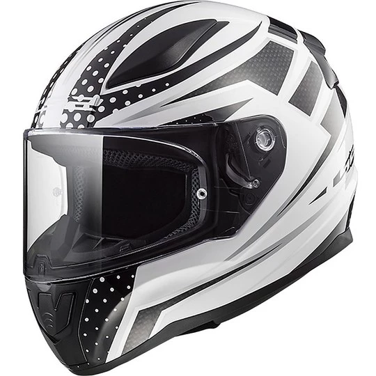Meilleure vente 😉 Casque De Moto Intégral Ls2 FF353 Rapid Carborace Blanc Noir 🔔