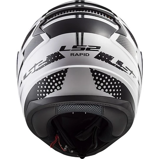 Meilleure vente 😉 Casque De Moto Intégral Ls2 FF353 Rapid Carborace Blanc Noir 🔔 – Image 4