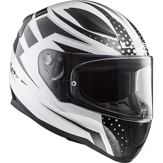 Meilleure vente 😉 Casque De Moto Intégral Ls2 FF353 Rapid Carborace Blanc Noir 🔔 – Image 5