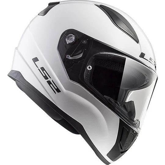 Bon marché 😍 Casque De Moto Intégral Ls2 FF353 Rapid Solid Glossy White ❤️ – Image 2