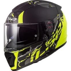 De gros 👏 Casque De Moto Intégral LS2 FF390 BREAKER Feline Black Matt Fluo Yellow 🤩