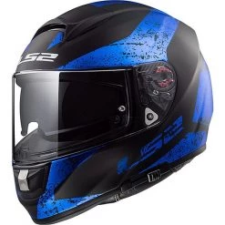Promo 🔥 Casque De Moto Intégral Ls2 FF397 Signe Vecteur Noir Bleu Opaque 🧨