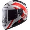 Nouveau ✔️ Casque De Moto Intégral LS2 FF397 Vector Trident Blanc Rouge Double Visière 🤩