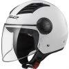 Remise 🧨 Casque De Moto Jet Ls2 OF562 Airflow Long Avec Longue Visière Blanche 🎉