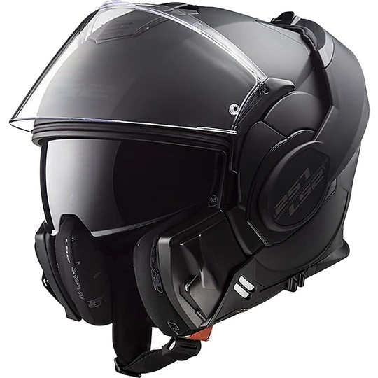 Vente flash ⌛ Casque De Moto Modulaire Avec LS2 FF399 Valiant NOIR Tipper Chin Matt Black 🛒