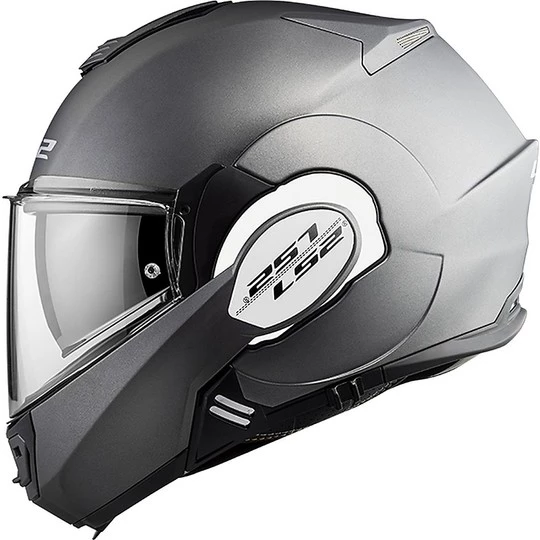 Vente flash ✔️ Casque De Moto Modulaire Avec LS2 FF399 VALIANT Protège-menton Pliant Titane Mat Solide ⭐ – Image 3