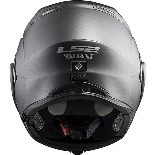 Vente flash ✔️ Casque De Moto Modulaire Avec LS2 FF399 VALIANT Protège-menton Pliant Titane Mat Solide ⭐ – Image 5