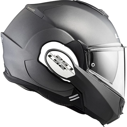 Vente flash ✔️ Casque De Moto Modulaire Avec LS2 FF399 VALIANT Protège-menton Pliant Titane Mat Solide ⭐ – Image 6