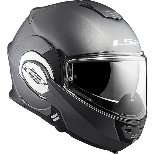 Vente flash ✔️ Casque De Moto Modulaire Avec LS2 FF399 VALIANT Protège-menton Pliant Titane Mat Solide ⭐ – Image 7