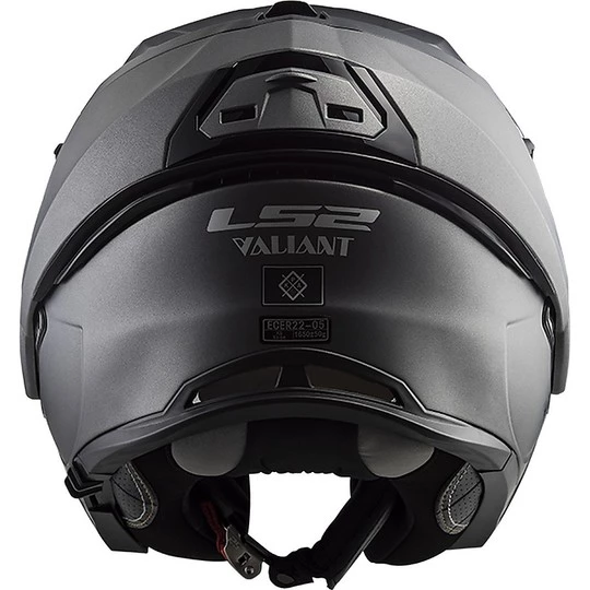 Vente flash ✔️ Casque De Moto Modulaire Avec LS2 FF399 VALIANT Protège-menton Pliant Titane Mat Solide ⭐ – Image 10