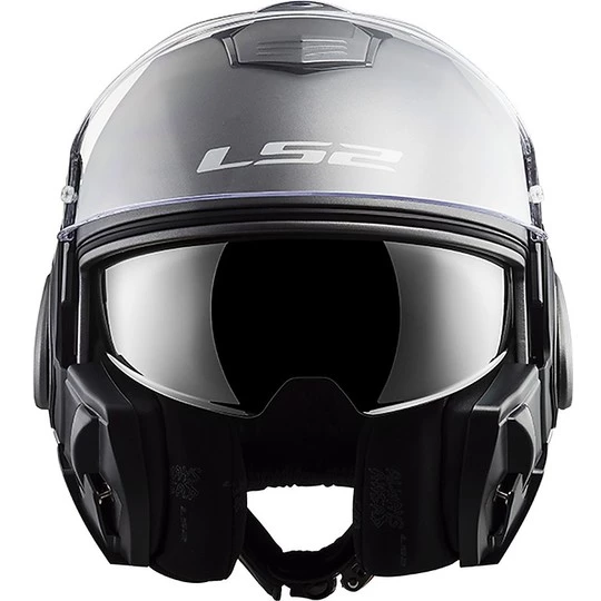 Vente flash ✔️ Casque De Moto Modulaire Avec LS2 FF399 VALIANT Protège-menton Pliant Titane Mat Solide ⭐ – Image 13