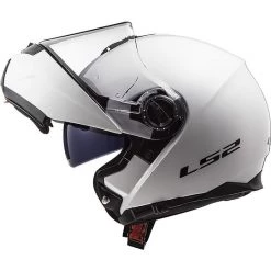 Le moins cher 🤩 Casque De Moto Modulaire LS2 Double Visor FF325 Strobe Glossy White 👏