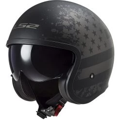 De gros 😀 Casque De Moto Personnalisé Ls2 OF599 SPITFIRE Black Flag Matt Black Titanium 🧨