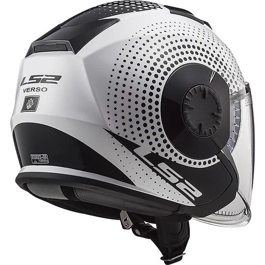 Nouveau 🎉 Casque Jet Double Visor Ls2 OF570 VERSO Spin White Black ⭐ – Image 2