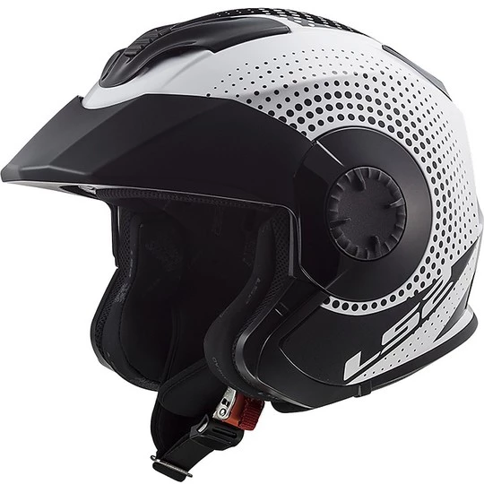 Nouveau 🎉 Casque Jet Double Visor Ls2 OF570 VERSO Spin White Black ⭐ – Image 4