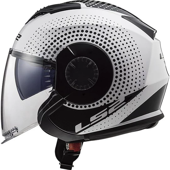 Nouveau 🎉 Casque Jet Double Visor Ls2 OF570 VERSO Spin White Black ⭐ – Image 6