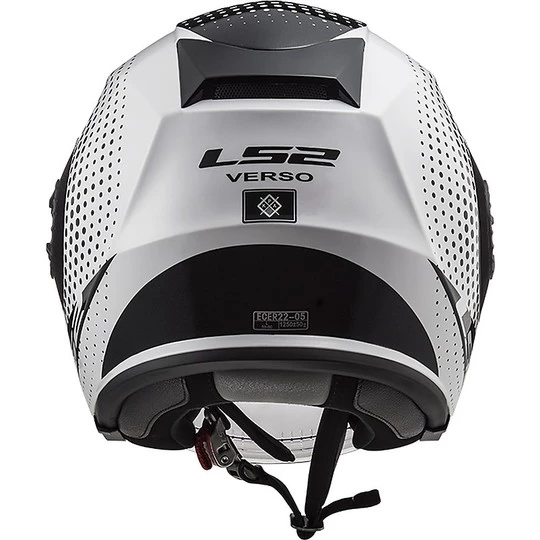 Nouveau 🎉 Casque Jet Double Visor Ls2 OF570 VERSO Spin White Black ⭐ – Image 8