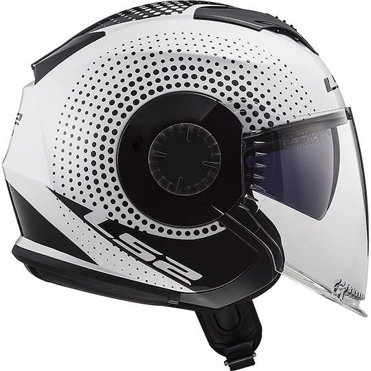 Nouveau 🎉 Casque Jet Double Visor Ls2 OF570 VERSO Spin White Black ⭐ – Image 9