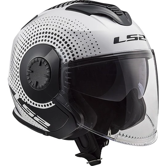 Nouveau 🎉 Casque Jet Double Visor Ls2 OF570 VERSO Spin White Black ⭐ – Image 10