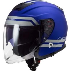 Tout neuf 😀 Casque Jet En Ls2 OF521 INFINITY Hyper Matt Blue Motorcycle Fiber 👏