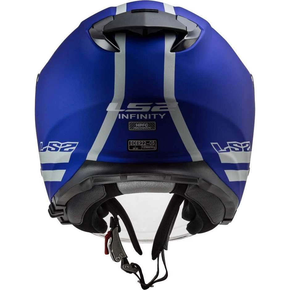 Tout neuf 😀 Casque Jet En Ls2 OF521 INFINITY Hyper Matt Blue Motorcycle Fiber 👏 – Image 5