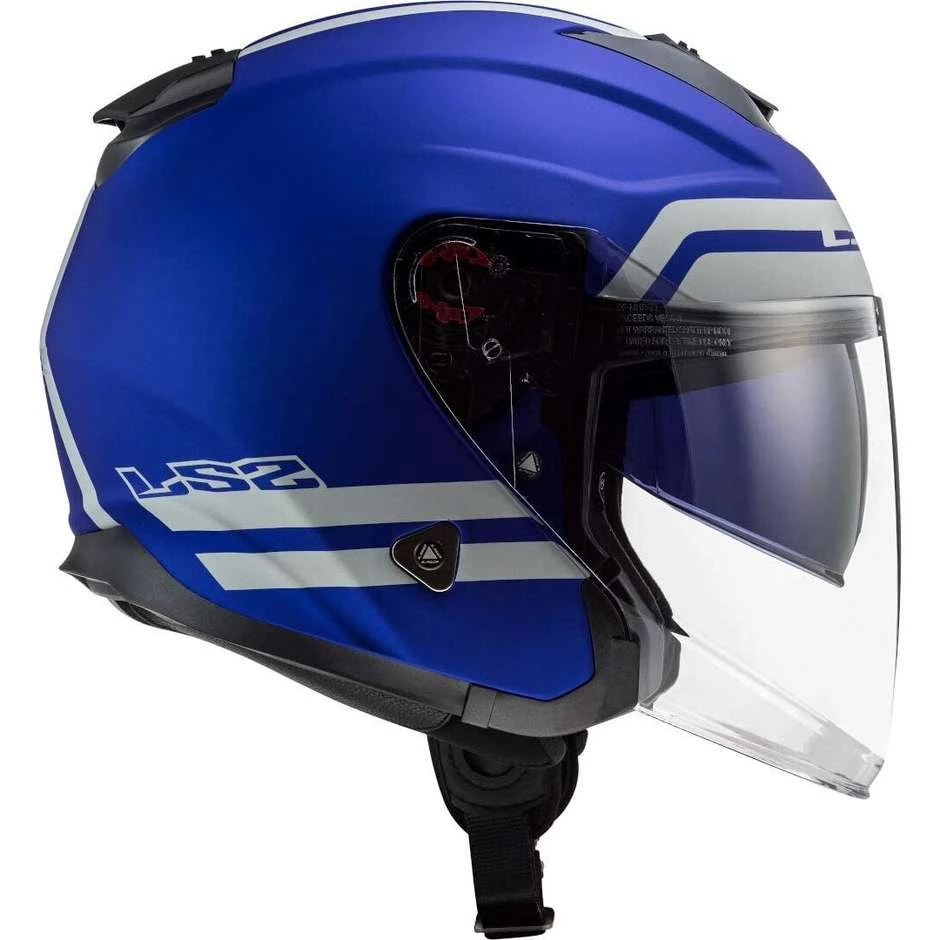 Tout neuf 😀 Casque Jet En Ls2 OF521 INFINITY Hyper Matt Blue Motorcycle Fiber 👏 – Image 7