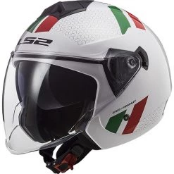 Bon marché 🔔 Casque Jet Ls2 Double Visor Ls2 OF573 TWISTER 2 Combo Blanc Vert Rouge 🥰