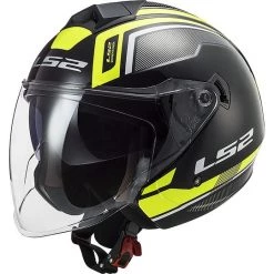 De gros ✨ Casque Jet Ls2 Double Visor Ls2 OF573 TWISTER 2 Flix Yellow Fluo 🥰