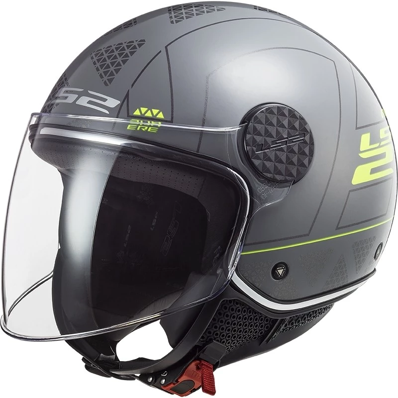 Meilleure vente 🥰 Casque Jet Moto Ls2 OF558 Sphere Lux LINUS Nardo Gris ✔️