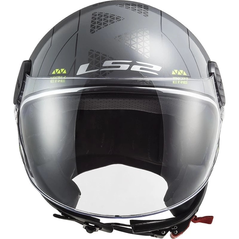 Meilleure vente 🥰 Casque Jet Moto Ls2 OF558 Sphere Lux LINUS Nardo Gris ✔️ – Image 3