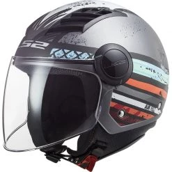 Meilleur prix 🤩 Casque Jet Moto Ls2 OF562 Airflow RONNIE Argent Bleu Opaque ⌛