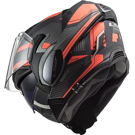 Remise 😀 Casque Modulaire Pliable Ls2 FF900 VALIANT 2 Revo Titanium Matt Orange Fluo ❤️ – Image 2