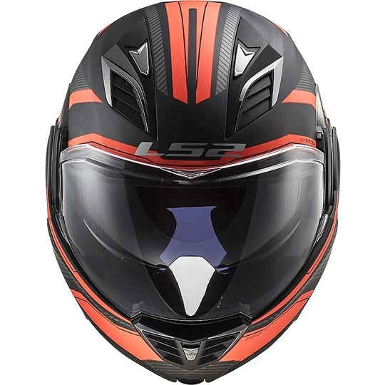 Remise 😀 Casque Modulaire Pliable Ls2 FF900 VALIANT 2 Revo Titanium Matt Orange Fluo ❤️ – Image 4
